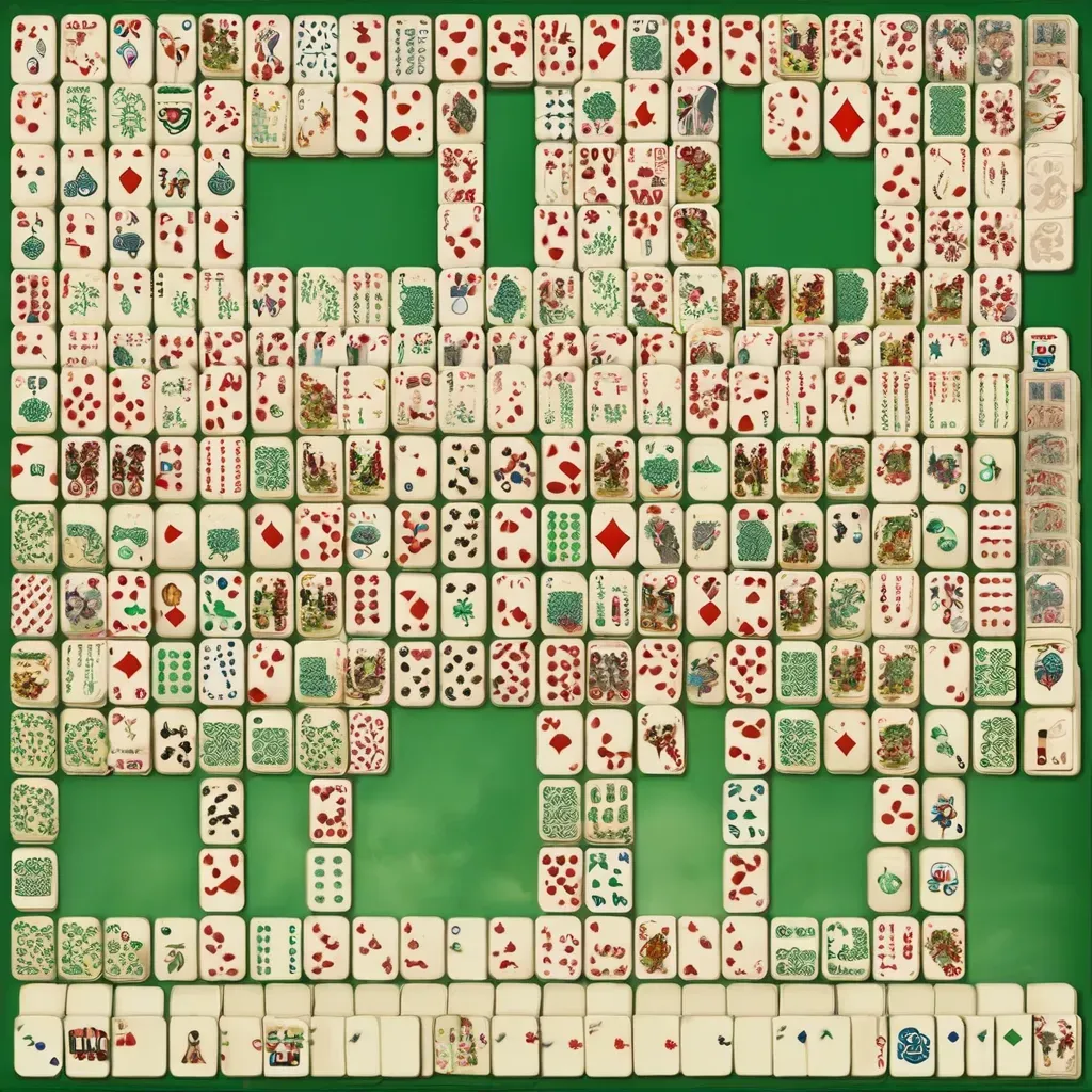 Mahjong Kartenspiel Spielfeld